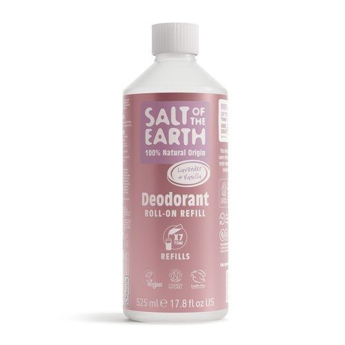 Salt of the Earth Natural Deodorant Roll On Refill Bottle x7 Uses Vegan 525ML - Picture 4 of 82