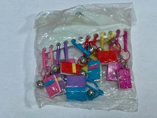 12 NOS Vintage 1980s Plastic Bell Charm Books Charms 80s Necklace NEW OLD STOCK!
