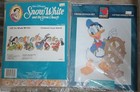New Cross Stitch Kits Captain Donald Duck & Snow White Unopened Lot Of 2