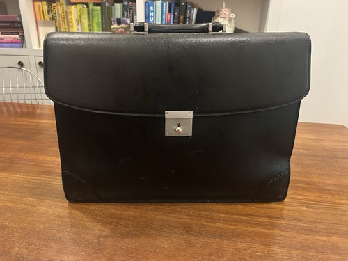 Valextra Valigetta/Attacca in pelle vintage