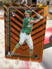 2025 Topps Update Holiday Foil Orange Black Nick Kurtz (#US201) Athletics RC SP