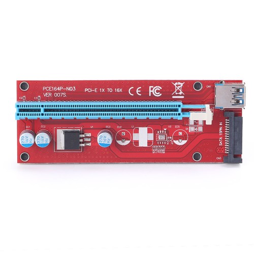 PCI-E Express USB3.0 1x to 16x Extender Riser Card Adapter SATA Power Cable g5 - 第 2/8 張圖片