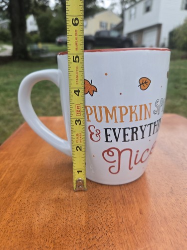 Taza extra grande Sanrio Hello Kitty Pumpkin Spice & Everything bonita NUEVA - Imagen 10 de 11