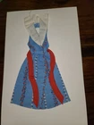 1979 Mattel Vintage Barbie Beginner's Fashions #1370 Slip On Snap Tie