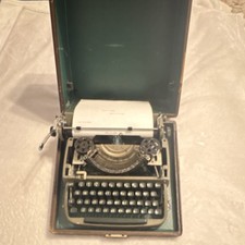 Vintage Manual Portable Steel Typewriter with Case thumbnail
