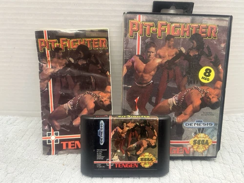 Pit-Fighter (Sega Genesis, 1991) CIB w/ Hanger Tab Intact