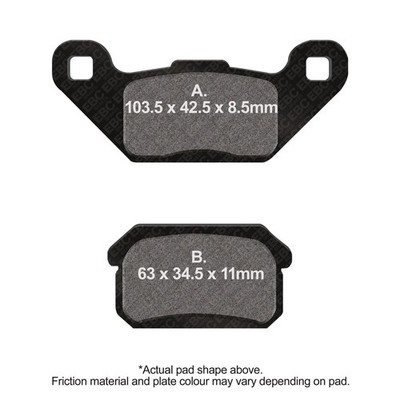 EBC Motorcycle R Series Brake Pads (5) Rear Left PGO BR-200 Bug-Rider 2007-2012