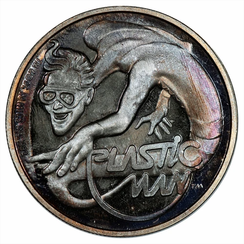 1982 Plastic Man DC Comics Cartoon Celebrities 1oz .999 Silver Proof Round Medal