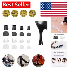 High Heel Protector Caps - 8 Pairs in Clear Black, Non-Slip Solution for Women