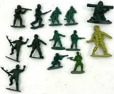 Vintage Lot of 13 Mixed Plastic Soldiers