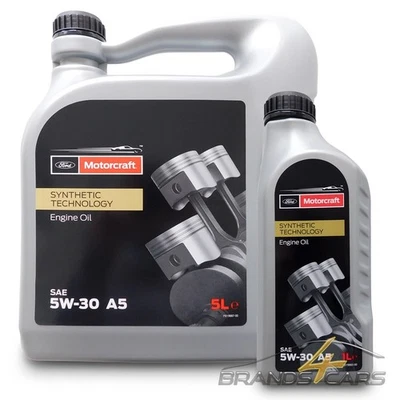 6 L LITER ORIGINAL FÜR FORD MOTORCRAFT A5 5W-30 MOTOREN-ÖL WSS-M2C913-A-B-Cd 854 - Bild 1 von 4