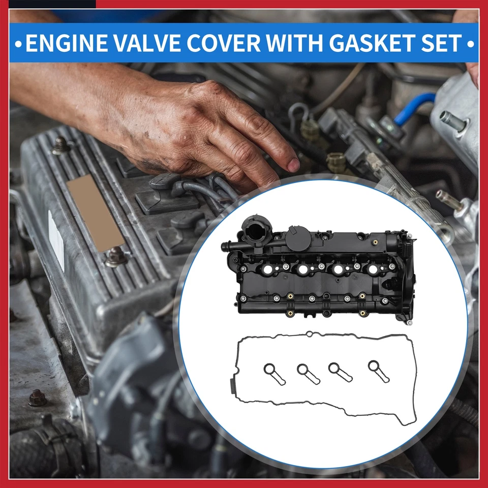 Juego de 1 cubiertas de válvulas de motor delanteras con junta n.º 11128508570 para BMW X3 2008-2010 Foto 2 de 4