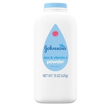 Johnson's Baby Powder with Naturally Derived Cornstarch, Aloe  Vitamin E for De