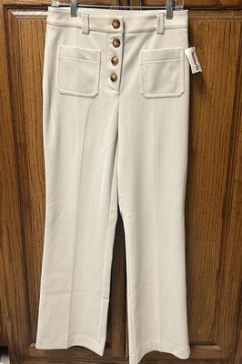 NWT Joie Corduroy Pants Sz 6 Cream Silky Soft Fine Cord Stretch 31  Inseam