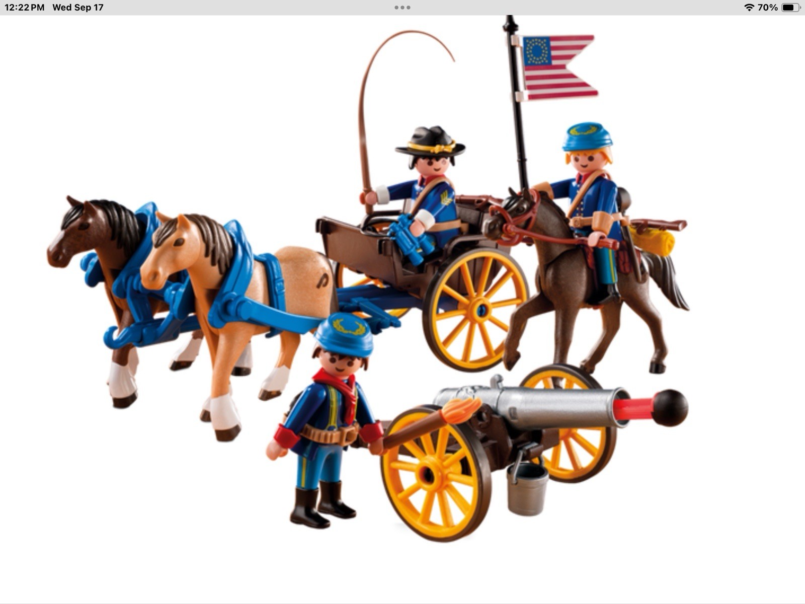Playmobil Western Set 5249 Horse Drawn Carriage Cavalry Rider Cannon