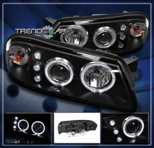 2000-2005 Chevy Impala Halo Led Projector Headlight Lamp Blk 2001 2002 2003 2004