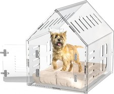 Acrylic Dog House,24" L x 18" W x 24" H Clear Indoor Crate