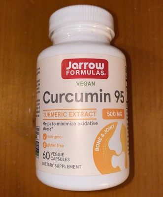 Jarrow Formulas Vegan Curcumin 95 500mg Turmeric Extract 60 Capsules Supplement