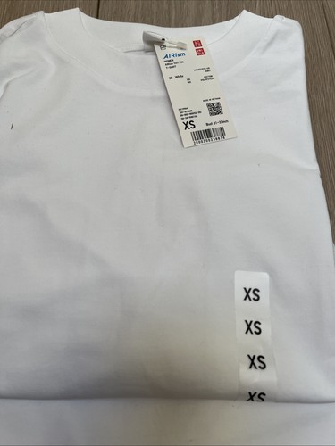 UNIQLO 2 AIRism Cotton Crew Neck T-shirts Unisex type New Japan XS