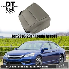 For Honda Accord 2013-2017 Driver Side Bottom Seat Cover Perforated Leather Gray