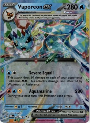 Vaporeon ex Holo Double Rare SV: Prismatic Evolutions 023/131 NM