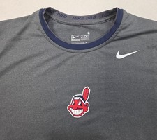 Nike Pro Cleveland Indians Chief Wahoo Shirt Mens L LIMITED USE Fitted