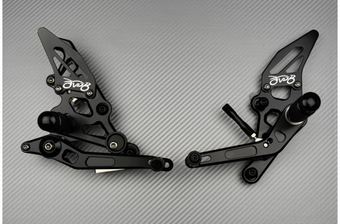 Commandes reculées vertes réglables pour moto Yamaha XSR 700 - 2