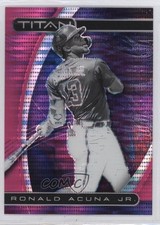 2021 Panini Chronicles Titan Pink Pulsar Prizm Ronald Acuna Jr #2 14xt