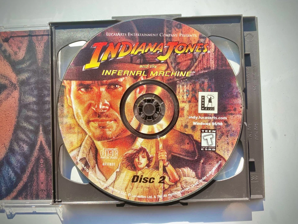 INDIANA JONES: Infernal Machine | PC CD-ROM 2xCD Jewel Case Win TESTED WORKS - Image 3 of 3