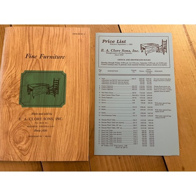 #ad #ad Vintage E.A. Clore amp; Sons Fine Furniture Catalog Price List. Madison Virginia $19.99