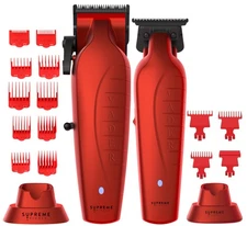 Supreme Trimmer 2-In-1 Vader Clipper & Trimmer DLC Set STC5098 & ST3778 Red
