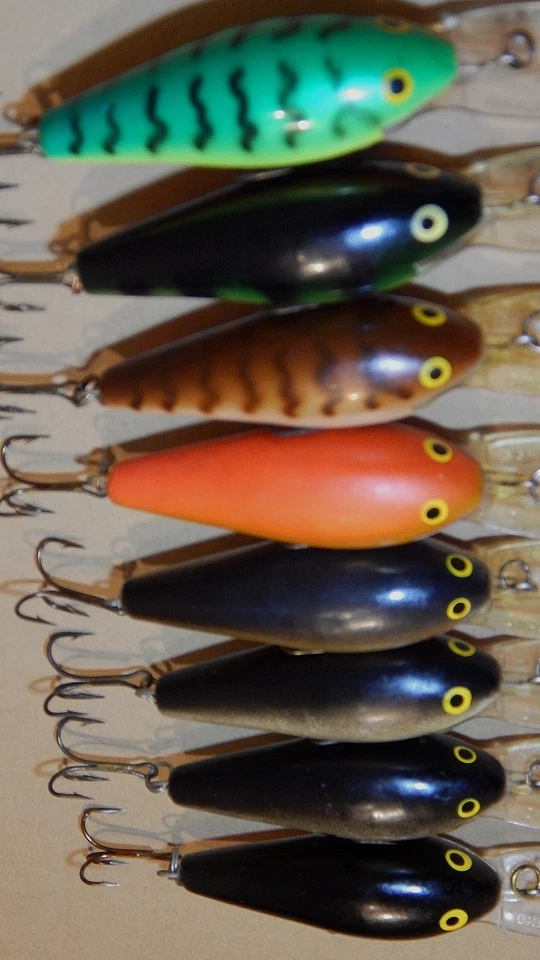 Lote de 8 señuelos Rapala Fat Rap FR07 (14g/7cm) vintage años 90 usados/excelente+ Foto 4 de 4