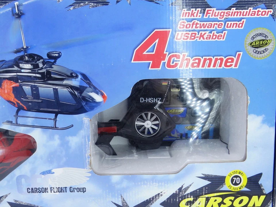 Red Horse EC-135 Hubschrauber Helikopter RC Ferngesteuert Carson wie NEU OVP - Bild 4 von 4