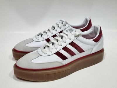 Adidas Originals Women's White Burgundy SLEEK Super 72 Fashion Sneakers Size 11 