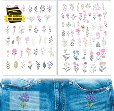 92 Pcs Water Soluble Embroidery Patterns, Stick and Stitch Embroidery Designs Wa