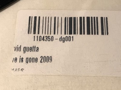DAVID GUETTA - LOVE IS GONE 2009 / 12   VINYL / MAXI SINGLE / WHITE LABEL !!! 