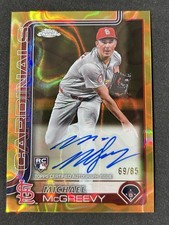2025 Topps Chrome Update- Michael McGreevy Gold Lava Refractor /85 (RC)