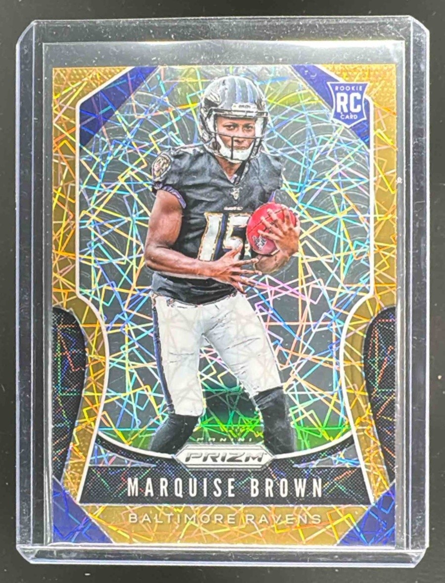 Marquise Brown 2019 Panini Prizm #341 Lazer Rookie RC