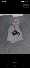 Trespass Airtrap Cative Girls' Fleece Hoody Full Zip Jacket Grey and Link 2-3 Yr