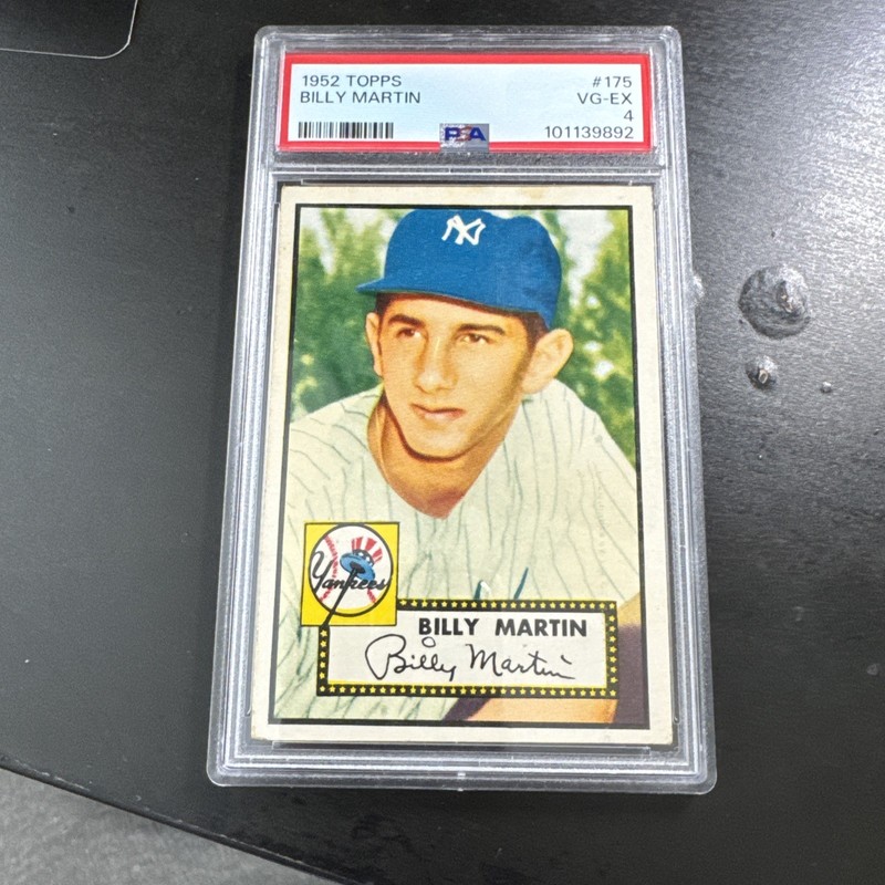 1952 Topps Billy Martin #175 PSA 4 NEW LABEL