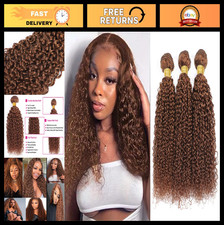 24-28 Inch Jerry Curly Wave Human Hair Bundles - Dark Brown 30 Unprocessed Braz
