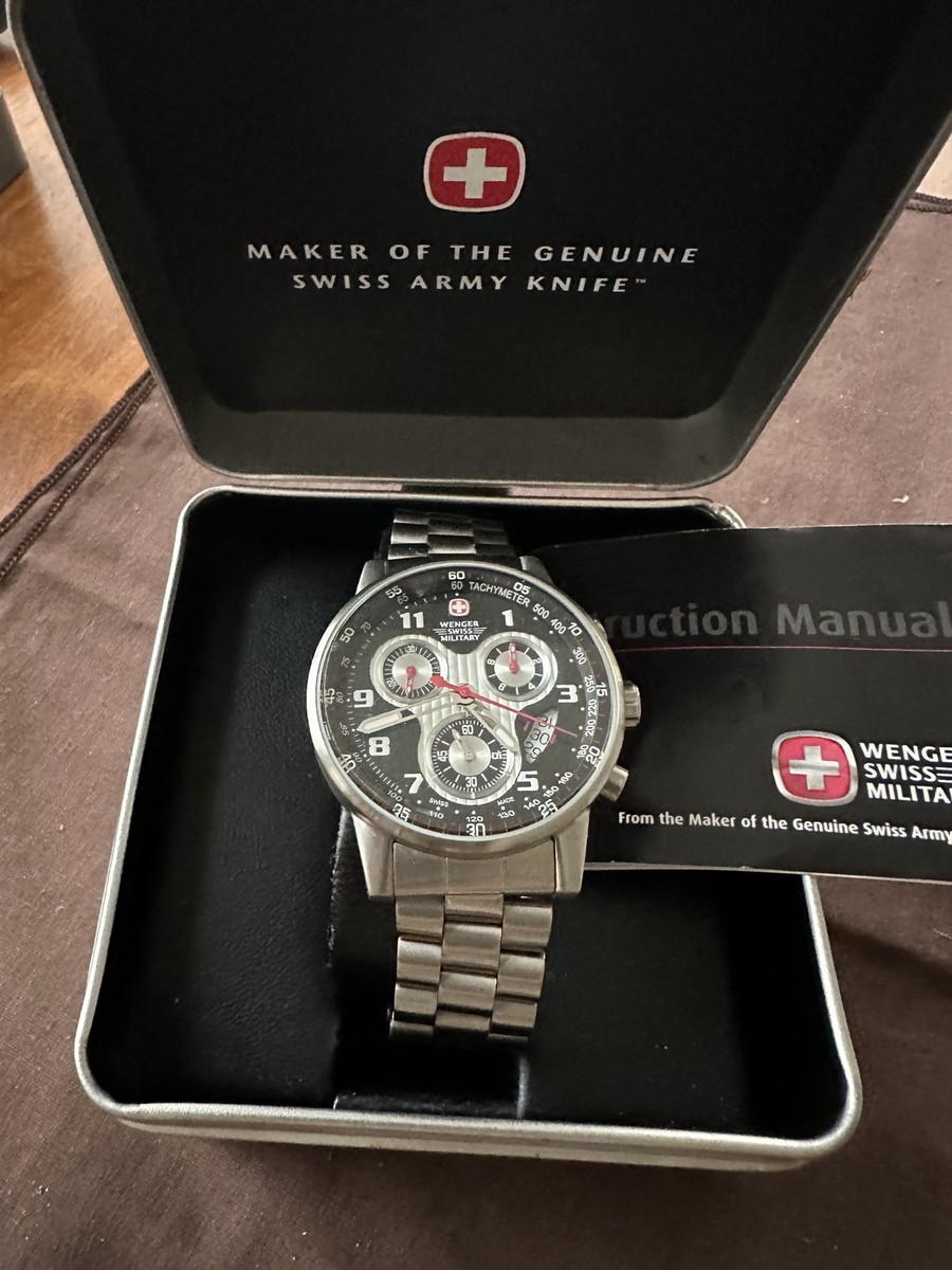 Vintage Wenger Commando Military Swiss Made Chronograph Watch (New