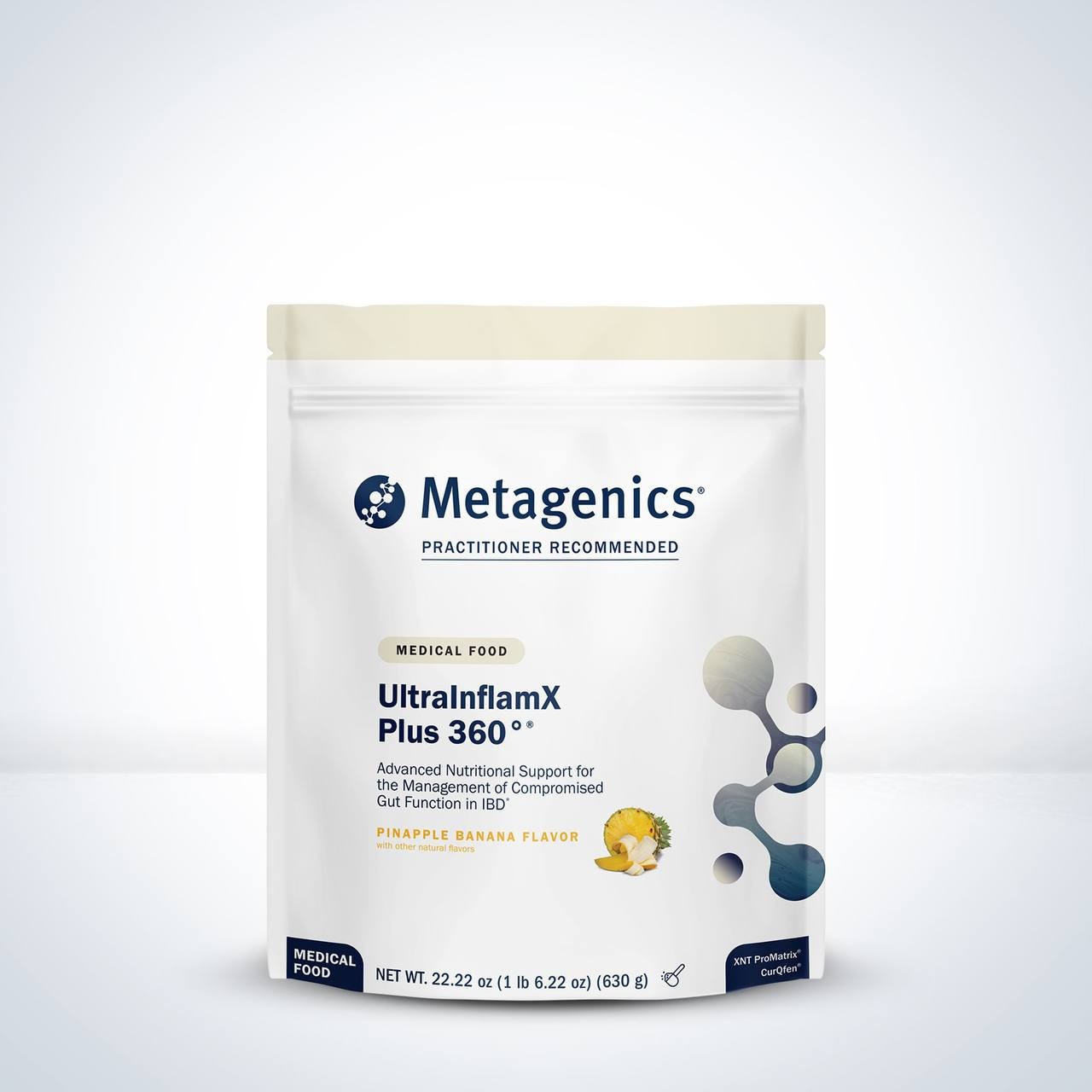 Metagenics UltraInflamX Plus 360° Pineapple and Banana Flavor Medical Food (14 Servings)