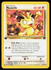 1ST EDITION MEOWTH 62/82 VINTAGE COMMON TEAM ROCKET POKEMON