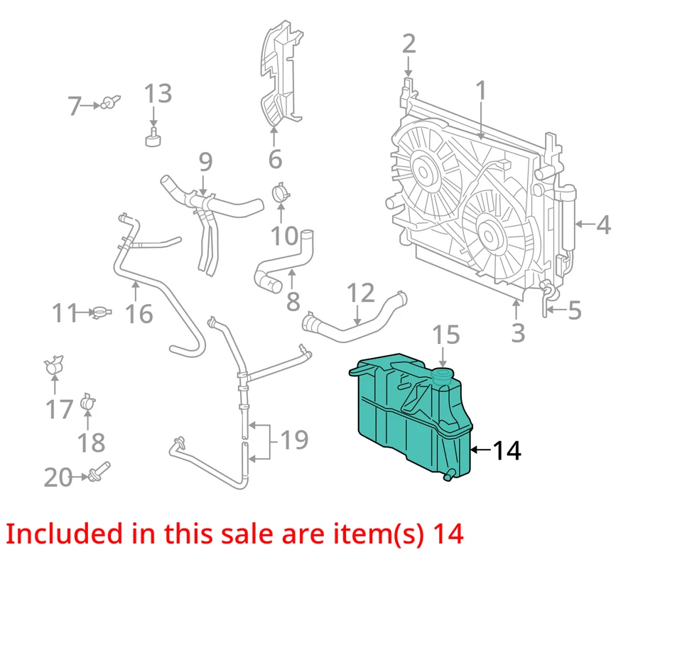 Botella de recuperación de refrigerante Dodge 3,5 L OE 04596466af para Dodge Challenger 2008-2010 Foto 4 de 4