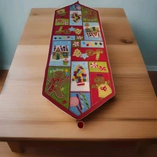 St Nicholas Square Patchwork Quilted Christmas Holiday Table Runner 13 x 36"
