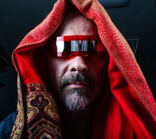 Red Mirror Space Rave Festival Sunglasses Wraparound