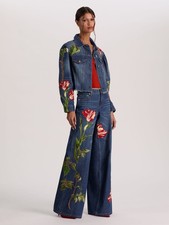 Alice Olivia AMAZING EMBROIDERED JEAN 595 Size 31