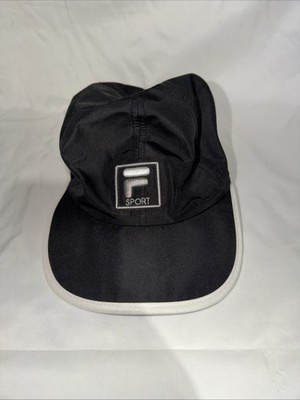Fila Sport Hat Hook Loop Strap Black Lightweight