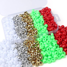 Silver Gold White Red Green Pony Beads 500Pcs 9mm Christmas Pony Bead for Bracel